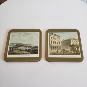 Vintage Pimpernel Round Corked Base Coasters Only 2 Item !